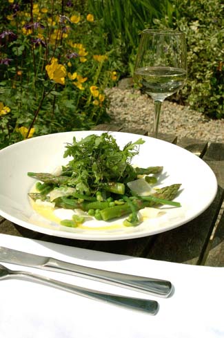 Newforge House Spring Green Vegetable & Garden Herb Salad with Gabriel Shavings